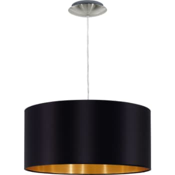 Maserlo pendel E27 Ø380, sort/guld