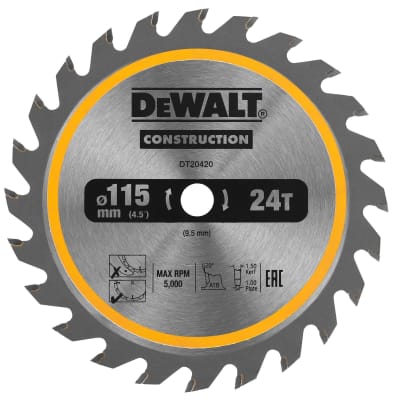 DEWALT rundsavsklinge, Ø115mm, 24 t