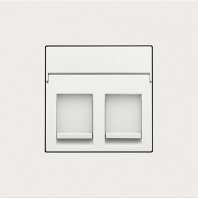 AFDÆKNING 2XRJ45, WHITE COATED