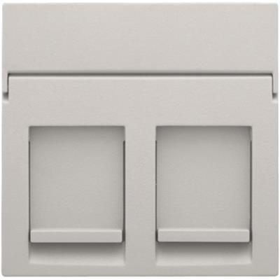 AFDÆKNING 2XRJ45, LIGHT GREY