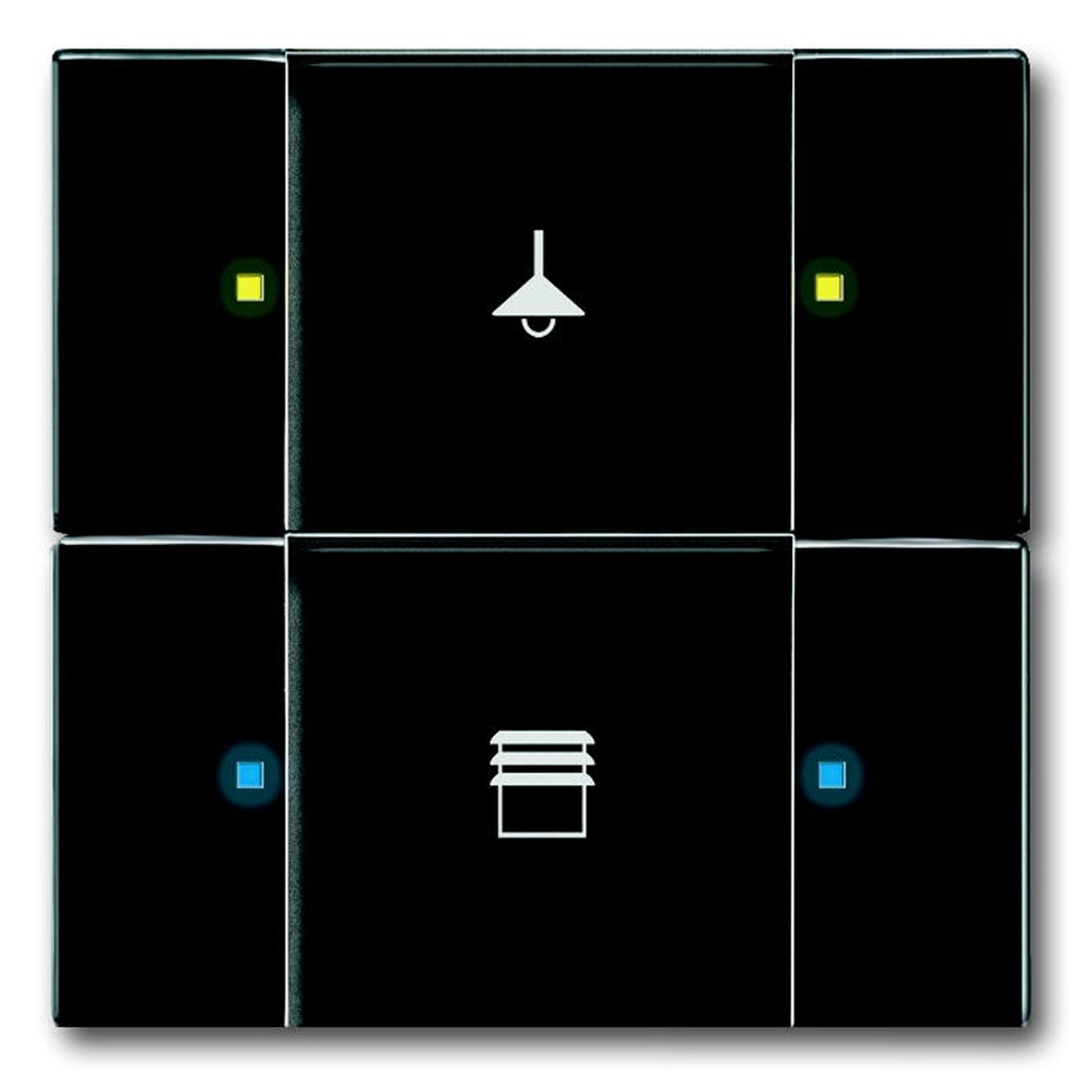 KNX KONTAKT 2/4-TRYK MAT SORT