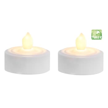 Led Fyrfadslys Med Timer - 2-pak