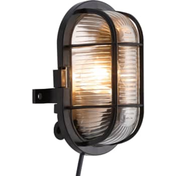 SKOTLAMPE OVAL E27 SORT