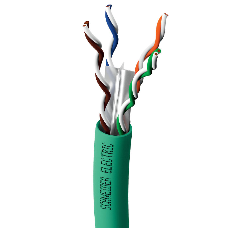 Actassi® kat 6e UTP 4x2xAWG24 Farve grøn - pr. m.