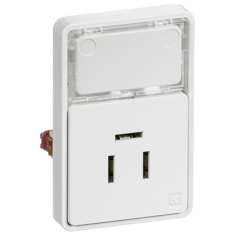 Fuga telefonudtag  1½ modul hvid