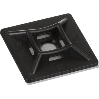 Kabelbinder holder 28 x 28 mm, sort med skruehul Ø5,7 (100)