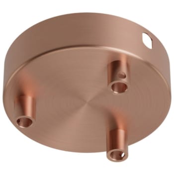 Calex metal loftroset m. 3 udtag, Ø100, mat kobber