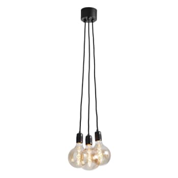 Klyngependel K5 Dia. 10 cm 3 Fatninger Sort Mat