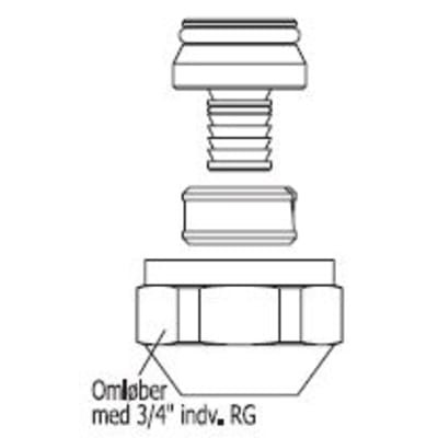 14 x 2 mm omløber alu/pex, 1 stk