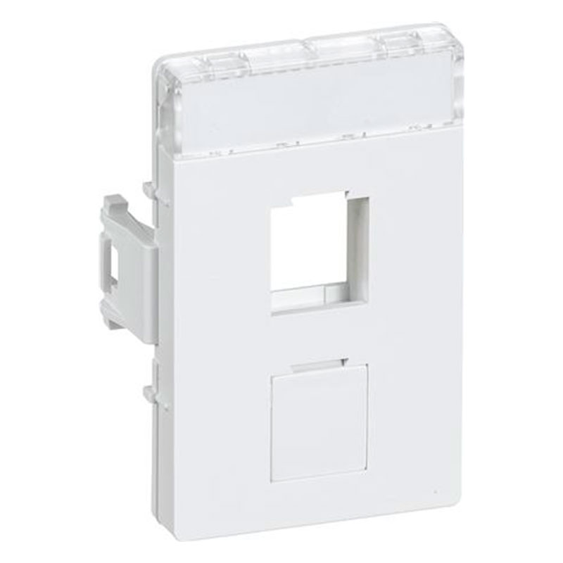 CLIC'LINE Dataudtag for 2x Keystone RJ45 1 modul hvid