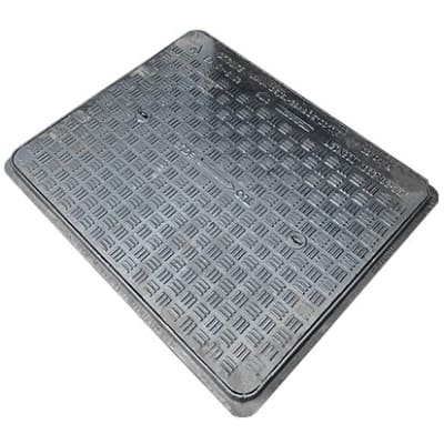 Lauridsen 900 x 600 mm dæksel, 12,5 t, støbejern, kabelbrønd