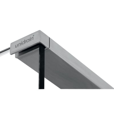 GlassLine Topstang (stål) - 1200- brusevæg venstrestillet