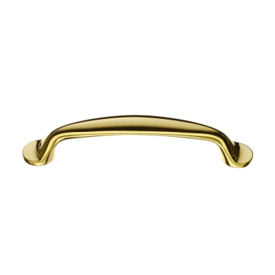 Bøjlegreb, poleret messingfinish, cc 96 mm
