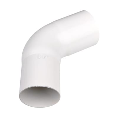 Plastmo bøjning Ø90mm 60° hvid