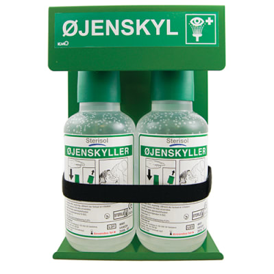 Sterisol øjenskyllestation, med 2 x 1000 ml øjenskyl