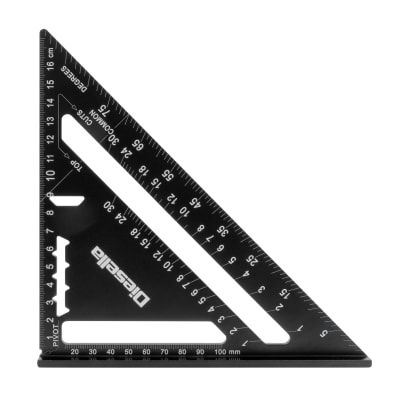 Speedvinkel 0-90º 185 x 185 mm, i alu. med sort-oxideret finish