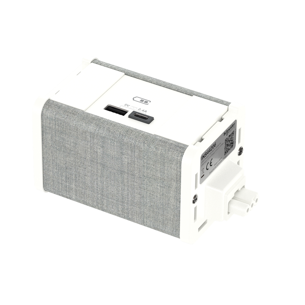 MØBELBOKS USB A/C HVID-GRÅ