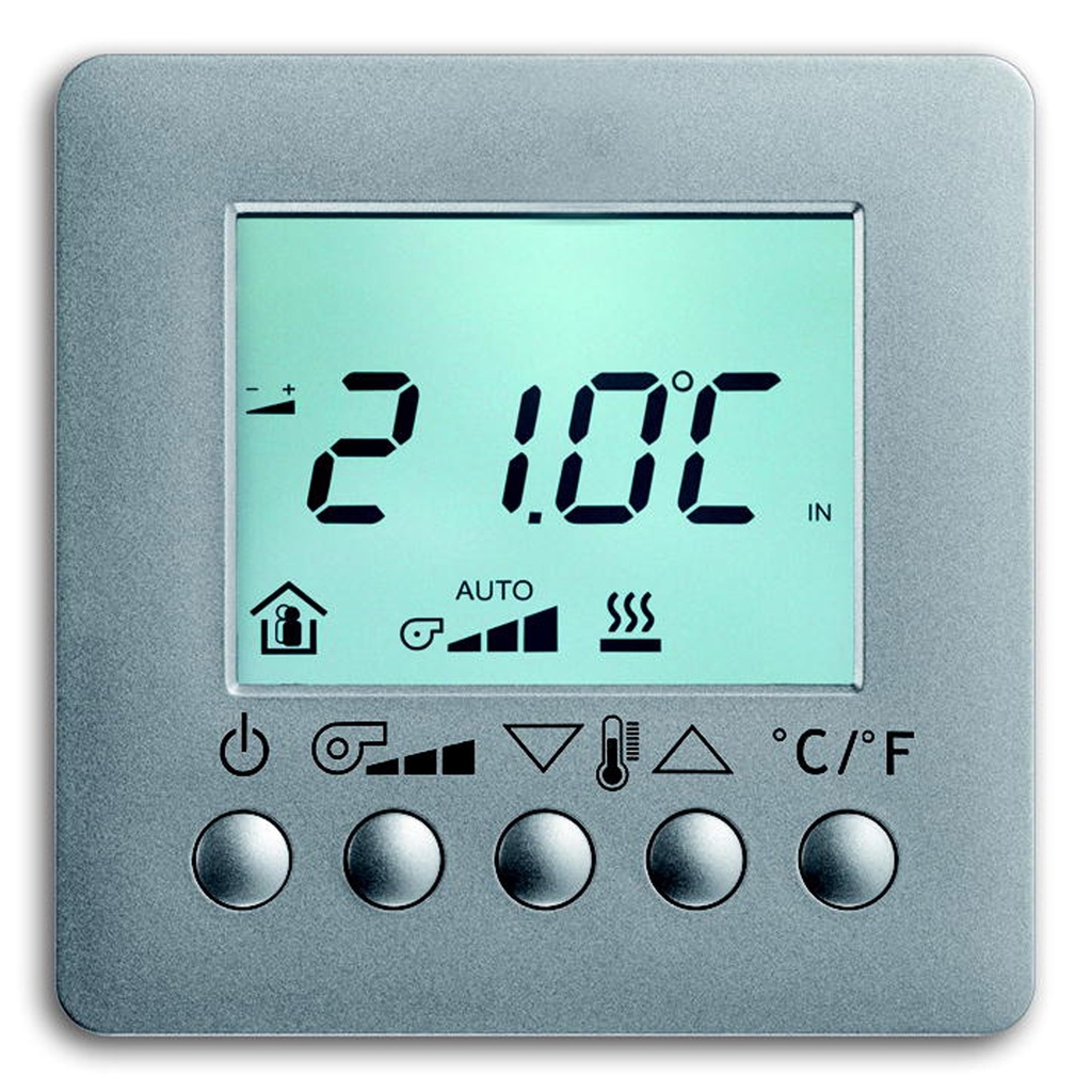KNX RUMTERMOSTAT M/DISPL. SØLV