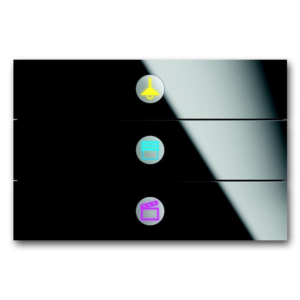 KNX PRION 3/6-TRYK SORT GLAS