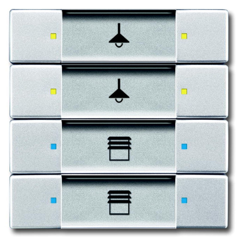 KNX KONTAKT 4/8-TRYK ALU. SØLV