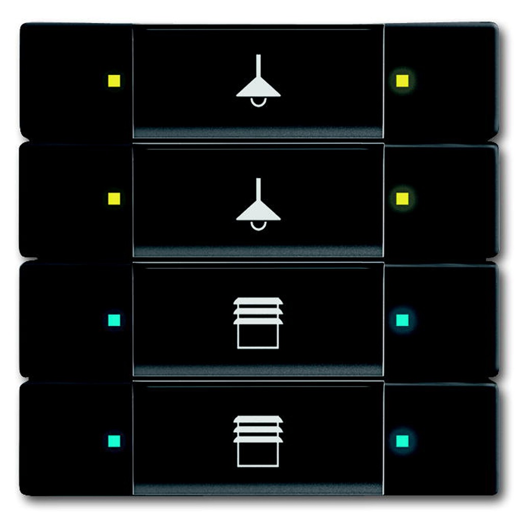 KNX KONTAKT 4/8-TRYK MAT SORT