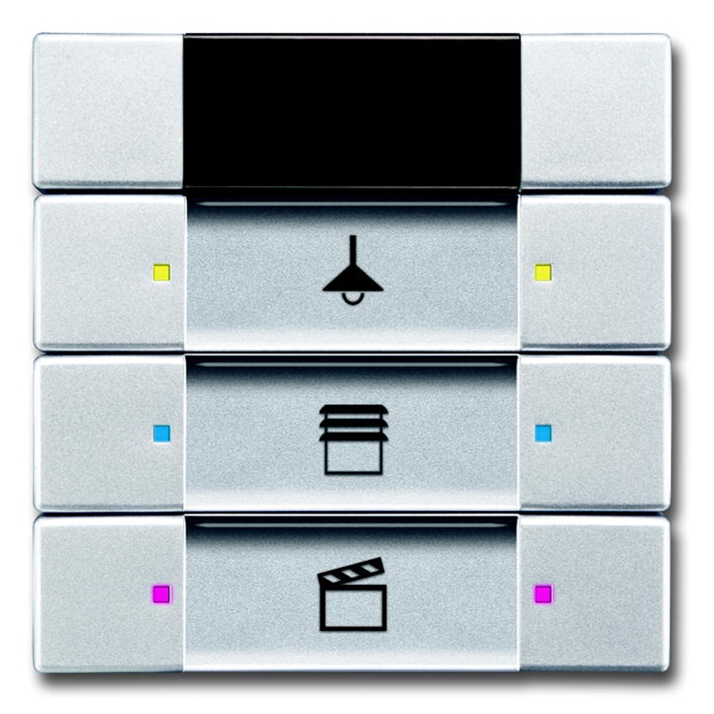 KNX RUMTERMOSTAT 3/6-TRYK ALU