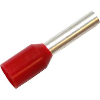 Isoleret terminalrør A1,5-8ET 1,5mm2 L8 Rød