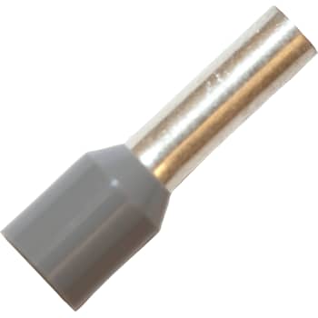 Isoleret terminalrør A4-10ET 4mm2 L10 Grå