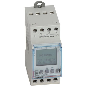 AlphaRex D22 digital ugeur 16A 2-skiftekontakter 2M