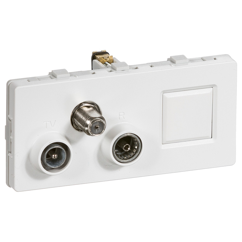 LK antenneudtag TV/R/SAT/RJ45 slutdåse TD352 - HV