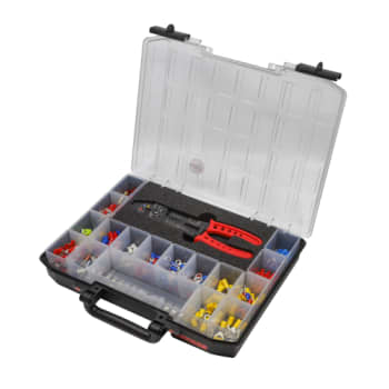 Sortimentskasse PL450 m. isol. forbindelser 0,5-6mm2