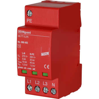 Transientbeskyttelse  "Termodynamisk Kontrol" DEHNguard TT 4P