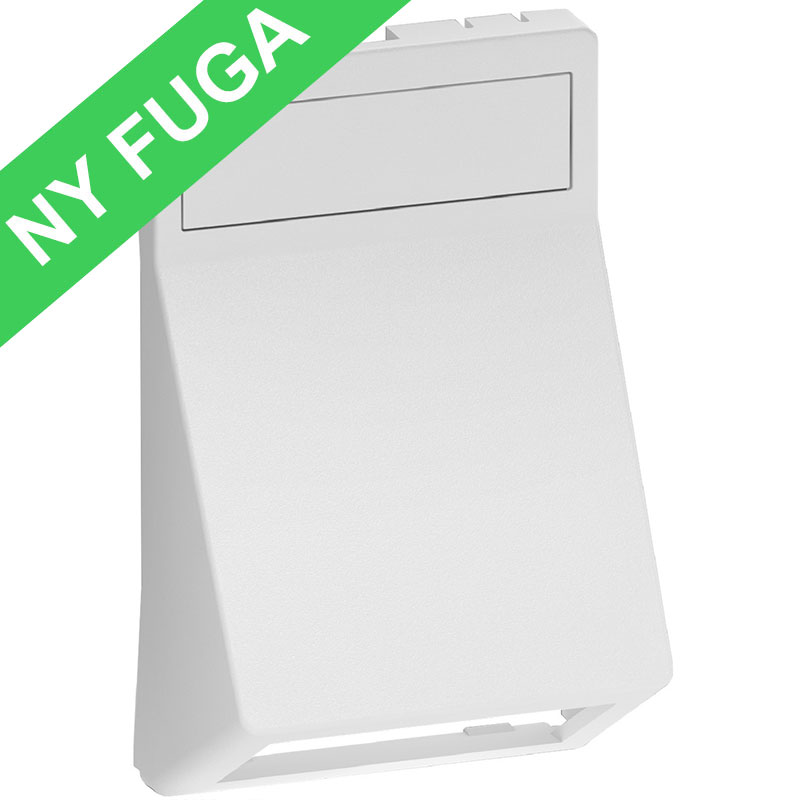 Fuga afdækning til 2xActassi RJ45 skrå 1½m hvid