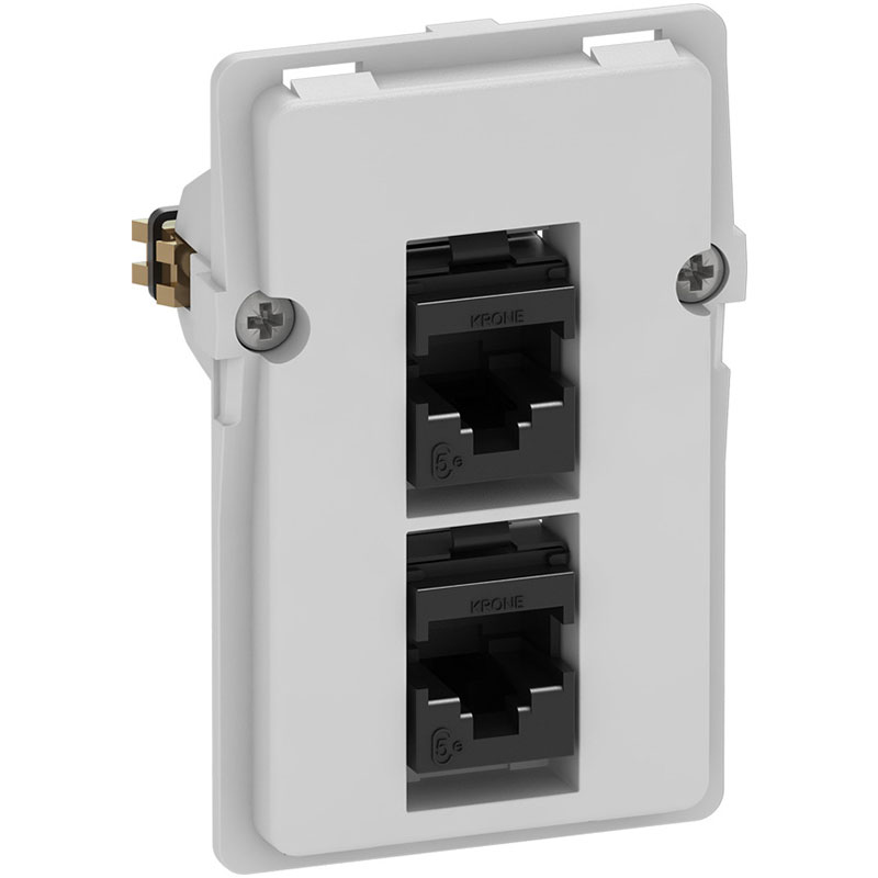 Fuga 2xRJ45 (8/8) konnektor 1½m uden afdækning