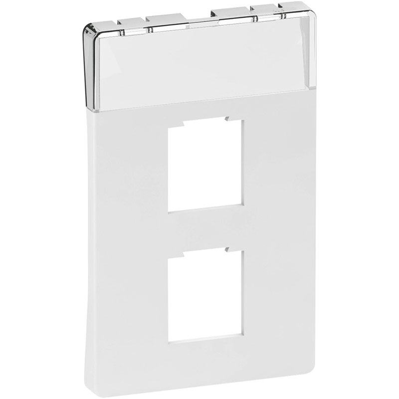 Afdækning for Fuga 1/2xRJ45 1½ modul hvid