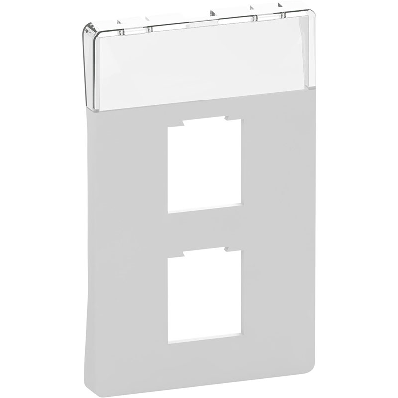Afdækning for Fuga 1/2xRJ45 1½ modul lysgrå
