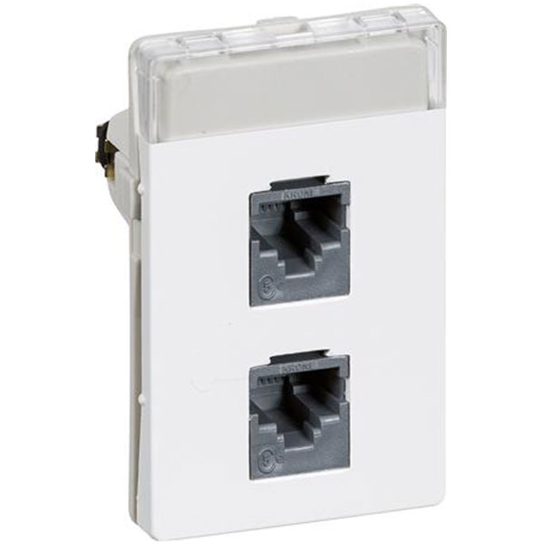 LK Fuga dataudtag rj 45 T3 m.2 stik.cat 5 hvid