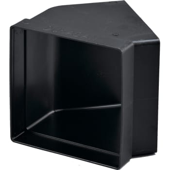 Bøjning 45° 100x150 mm over lang side, sort