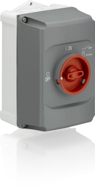 Kapsling IB132-F grå med rød omskifter for motorværn MS116 MS132