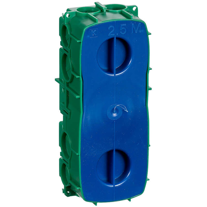 Opus grøn indmuringsdåse 2½ modul