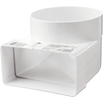 Bøjning 90° 55 x 110 mm, Ø100 mm, hvid