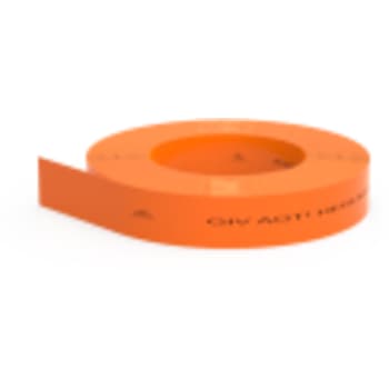 Markeringsbånd, orange, LYSLEDER, 25 x 0,3 mm, 250 m