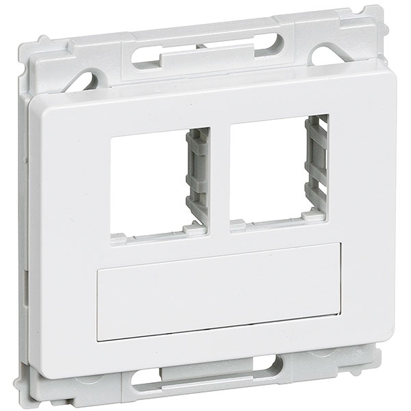 Opus 66 Dataudtag Lige For 2XRJ45 Hvid