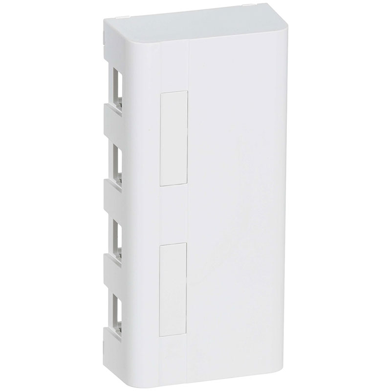 Actassi montageboks Softline 1½m til 4xRJ45 hvid