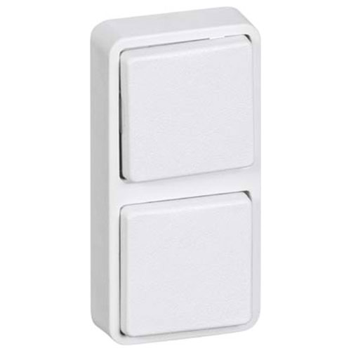 Mini Modul 2 modul hvid 25x50mm