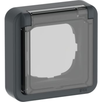 OPUS® 74 adapterdæksel med klaplåg 1 modul IP44 antracitgrå