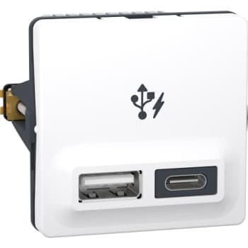 LK FUGA dobbelt USB-lader type A+C 21W hvid