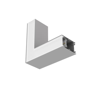 LEDVANCE Office Linear L-konnektor påbyg/nedhæng mikroprismatisk 910lm 6,9W grå