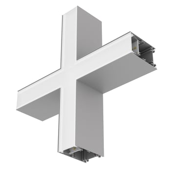 LEDVANCE Office Linear X-konnektor påbyg/nedhæng mikroprismatisk 1690lm 13,6W grå