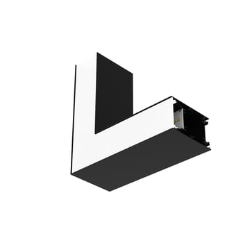 LEDVANCE Office Linear L-konnektor påbyg/nedhæng opal 940lm 6,9W sort